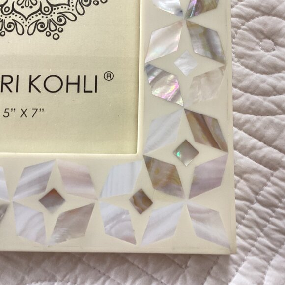 NEW Gauri Kohli Uday Picture Frame  5" X 7" Handcrafted Mother Of Pearl Mosaic G - Picture 8 of 16